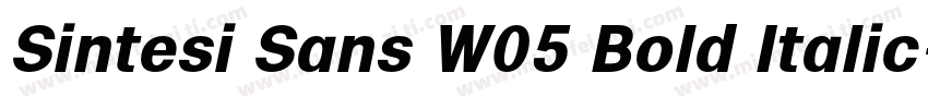 Sintesi Sans W05 Bold Italic字体转换